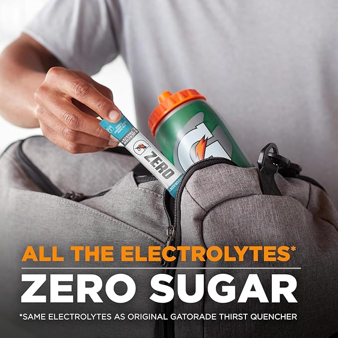 Gatorade G Zero Powder, Glacier Freeze, 0.10 oz Packets (120 Pack)