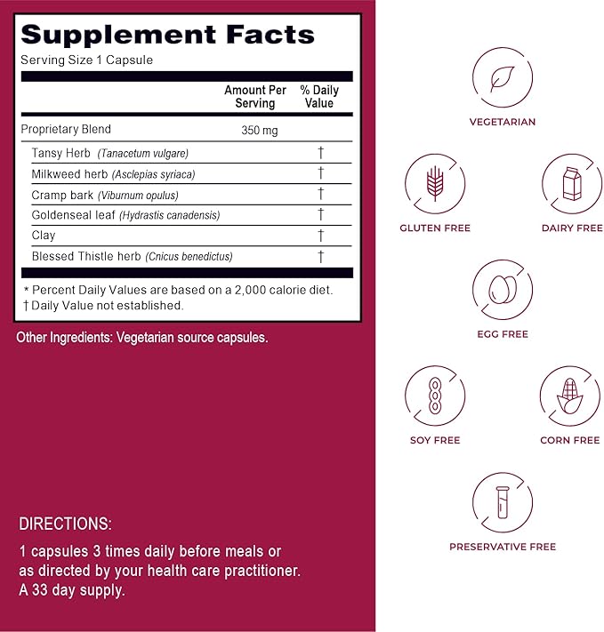 Kroeger Herb, Candida Formula #2, Cleanse Support Supplement for Women & Men - Helps Maintain Yeast and Candida Levels - Intestinal Supplement - Healthy Flora - Vegetarian, Non-GMO -Made is USA