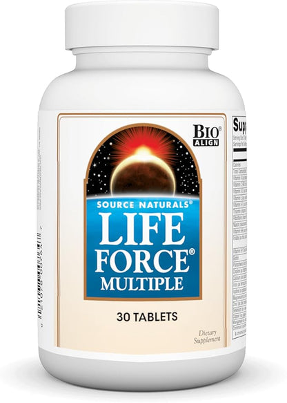 Source Naturals Life Force Multiple Daily Multivitamin High Potency Essential Vitamins, Minerals, Antioxidants & Nutrients - Energy & Immune Boost - 30 Tablets