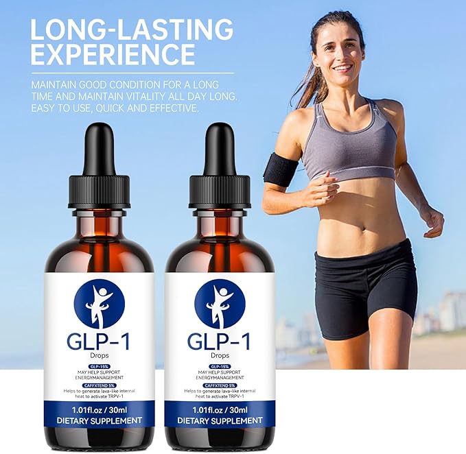 GLP-1 Supplement Drops for Men and Women, Easy to Use Drops (2PC)