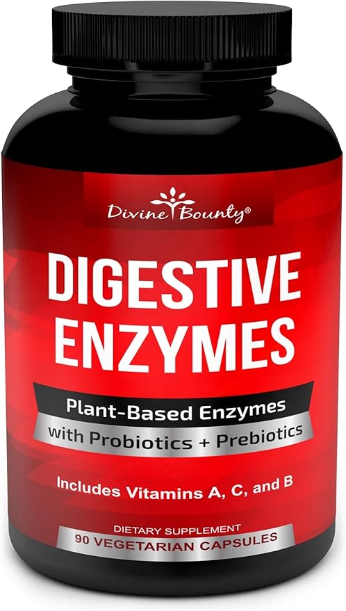 Digestive Enzymes with Probiotics & Prebiotics - Digestive Enzyme Supplements w Lipase, Amylase, Bromelain - Support a Healthy Digestive Tract for Men and Women – 90 Vegetarian Capsules