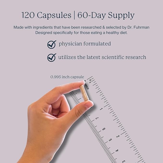 Dr. Fuhrman Women's Daily Multivitamin - Vegan Formula for Women Over 50, 120 Capsules, Essential Vitamins for Optimal Health and Wellness