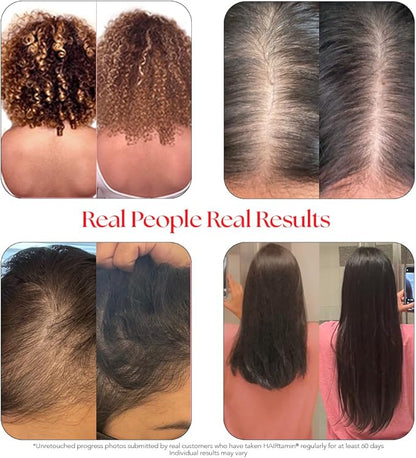 HAIRtamin Advanced Hair Vitamins for Women & Men | All Natural Vegan 5000 Mcg Biotin Capsules Hair Vitamin Supplement | Hair Skin and Nail Vitamins to Promote Hair Growth & Thickness (3 -Pack)