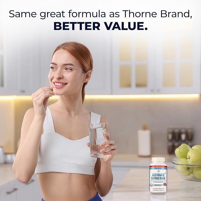 Ultimate Berberine Phytosome for Healthy Weight Management - Dual Action Formula with Berberine HCL - Carbohydrate Metabolism, GI, Immunity & Cholesterol Support - 1000mg Maximum Strength Supplement