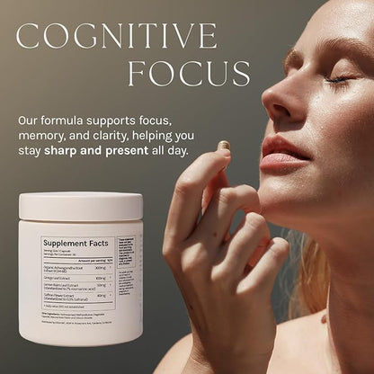 UDEA Wellness - The Mood Pill Daily Supplement For Cognitive Support | Clean Supplements for Vitality (30 Capsules)