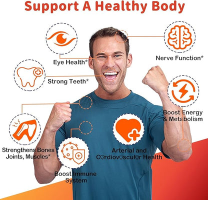 Sugar-Free ADK+Vitamin B12 Gummies - Vitamin D3 K2 10,000IU/ 5000IU, B12 5000mcg 2500mcg, K2 (MK-7) 240mcg, Multivitamin Adults-Vitamin A,Vegan Vitamin D,Methyl B12,C,Zinc-Eye,Bone,Energy,Nerve,Immune