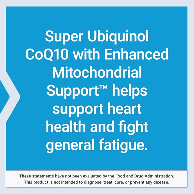Life Extension Super Ubiquinol CoQ10 with Enhanced Mitochondrial Support™, Heart Health Supplement, Maximum Absorption, 100 mg, Non-GMO, Gluten-Free, 30 softgels