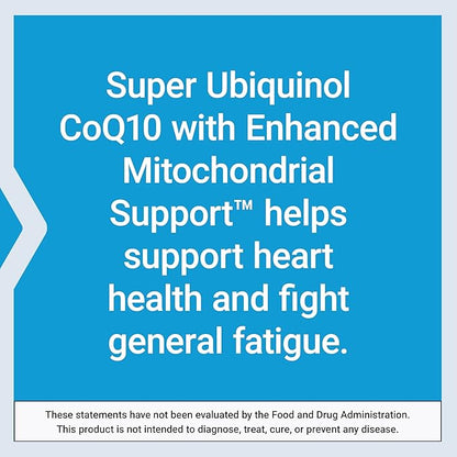 Life Extension Super Ubiquinol CoQ10 with Enhanced Mitochondrial Support™, Heart Health Supplement, Maximum Absorption, 100 mg, Non-GMO, Gluten-Free, 30 softgels