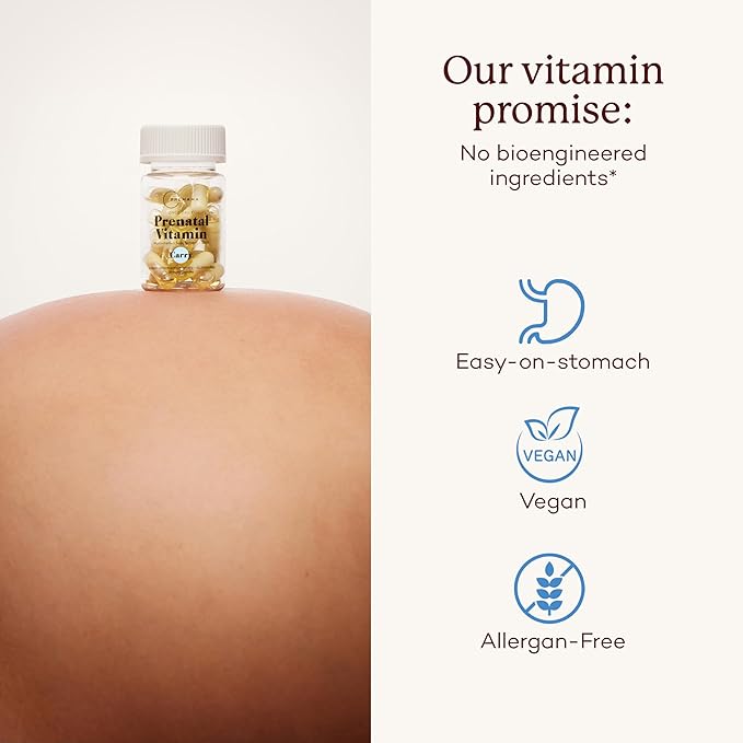 Premama Prenatal Vitamins for Women, Once-Daily Multivitamin Supplement, Includes Folate and DHA, Allergen-Free, 28 Vegan Capsules