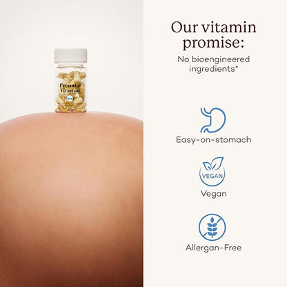Premama Prenatal Vitamins for Women, Once-Daily Multivitamin Supplement, Includes Folate and DHA, Allergen-Free, 28 Vegan Capsules