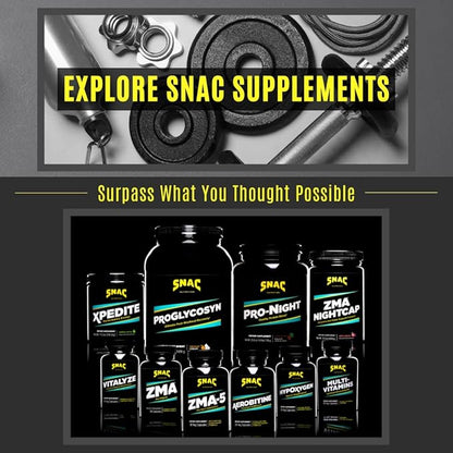 SNAC ZMA-5 Sleep Aid Supplement, Promote Muscle Recovery & Growth, Immune Support, & Restorative Sleep with Zinc, Magnesium & 5-HTP, Post Workout, Before Bed ZMA Supplements 90 Veggie Capsules