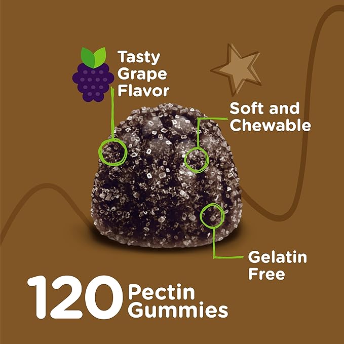 Iron Gummies for Kids with Vitamin C - Supports Energy, Blood Cell Formulation, Blood Builder Anemia Kids Iron Supplements - Vegan, Gelatin Free, Gluten Free - Tasty Chewable Grape Flavored Gummy