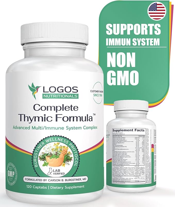 Complete Thymic Formula™, Comprehensive Multivitamin & Multimineral with Thymus Glandular Extracts (120 Count (Pack of 1)