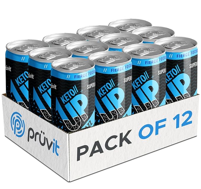 The Blue Razz Keto//Up® Drink – Ready-to-Drink Ketones for Focus for Men and Women - 12 pack