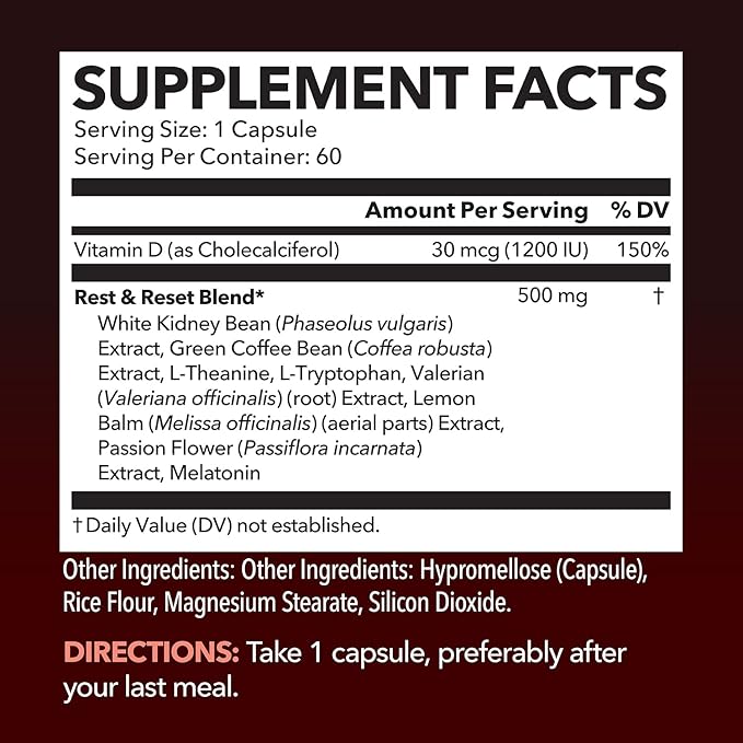 Night Time Fat Burner for Men and Women - Appetite Suppressant for Weight Loss with Melatonin for Sleep Support - Weight Loss Supplement and Metabolism Booster - 2 Month Supply Weight Loss Pills