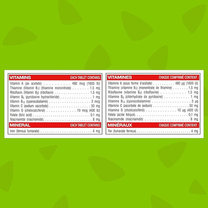 Flintstones Plus Iron Multivitamins, 60 Chewable Tablets