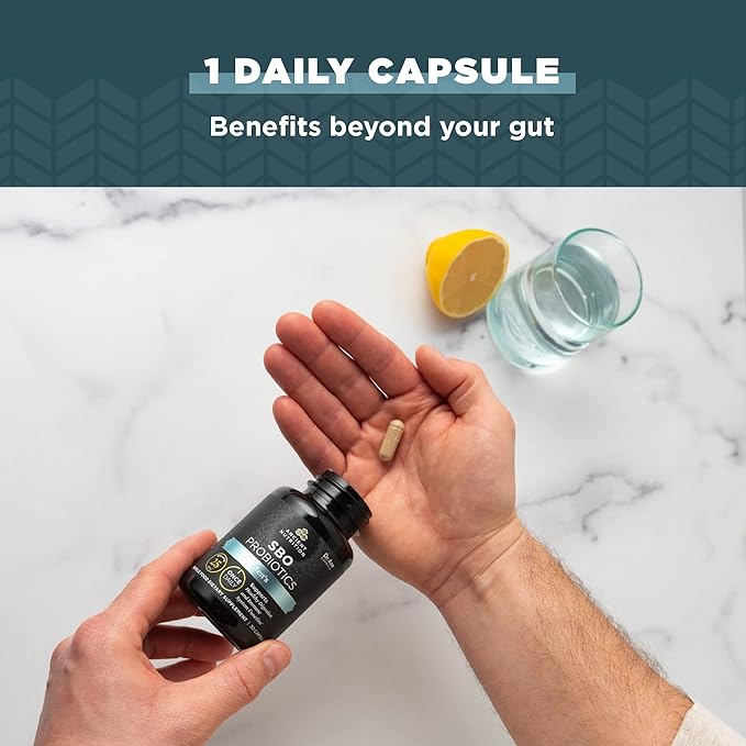 Probiotics for Men by Ancient Nutrition, SBO Probiotics Men's Once Daily 30 Ct, for Healthy Digestion and Immune System Function Support, 25 Billion CFUs* Per Serving