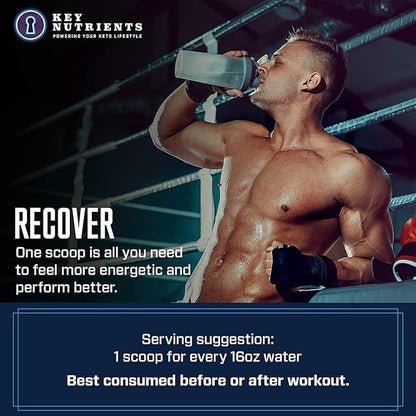 KEY NUTRIENTS Multivitamin Electrolytes Powder No Sugar - Sweet Blue Raspberry Electrolyte Powder - Endurance & Energy Supplement - Hydration Powder - No Calories - 90 Servings - Made in USA