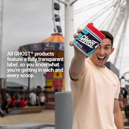 GHOST Size Muscle Builder Dietary Supplement - Lime, 30 Servings - Muscle Growth and Strength Building Supplements for Men & Women - Creatine, Betaine & Beta-Alanine - Free of Sugar & Gluten, Vegan