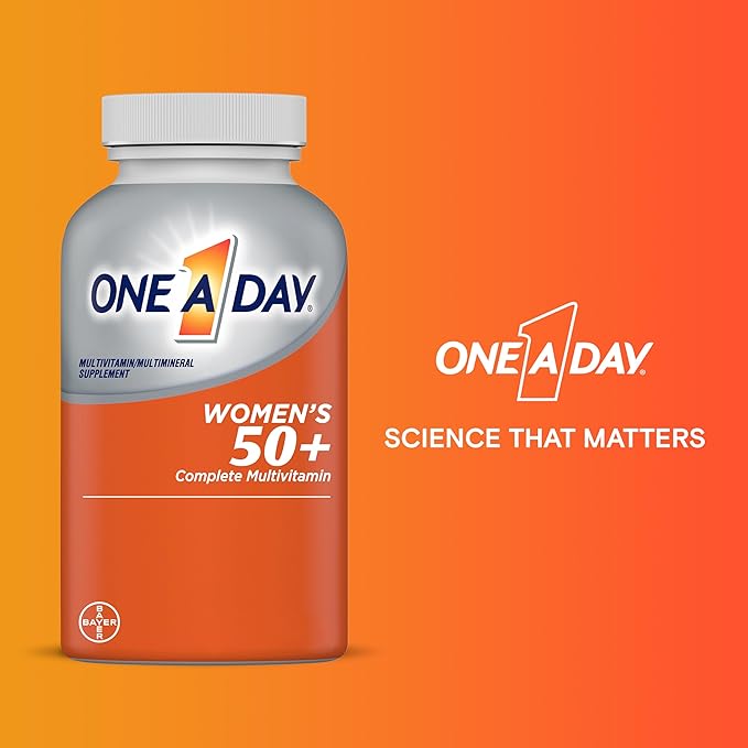 One A Day Women’s 50+ Multivitamins Tablet, Multivitamin for Women with Vitamin A, C, D, E and Zinc for Immune Health Support*, Calcium & more, 200 Count