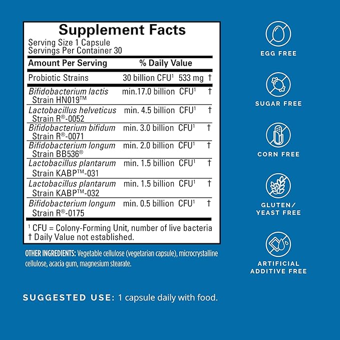 Dr Amen BrainMD ProBrainBiotics MAX - 30 Capsules - Probiotics for Brain, Immune & Intestinal Health - Gluten Free - 30 Servings