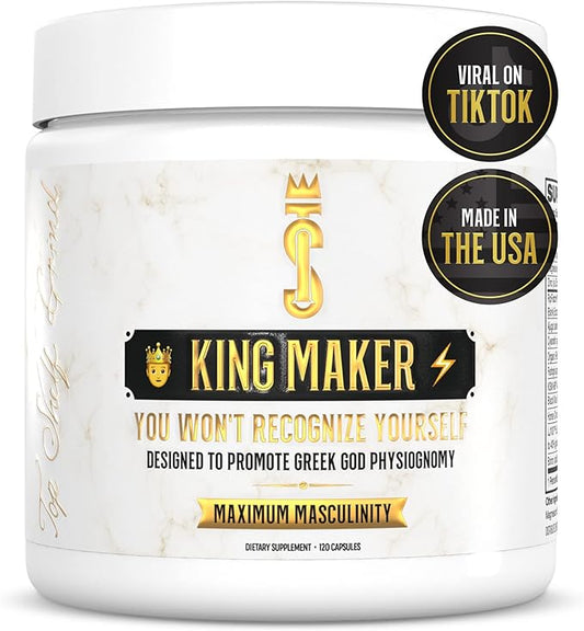 King Maker, 13-in-1 Anabolic Supplement for Men to Increase Stamina, Lean Muscle Growth & Recovery, N.O. Booster with Tongkat Ali (LJ100), 120 Capsules