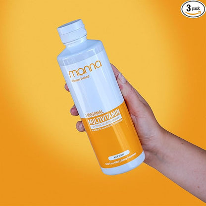 Manna Vitamins Evolved Liposomal Multivitamin - Daily Multivitamin Provides 20 Vitamins and Minerals - Multivitamins for Men and Women - Boosts Immune System, Supports Energy and Metabolism 3 Pack