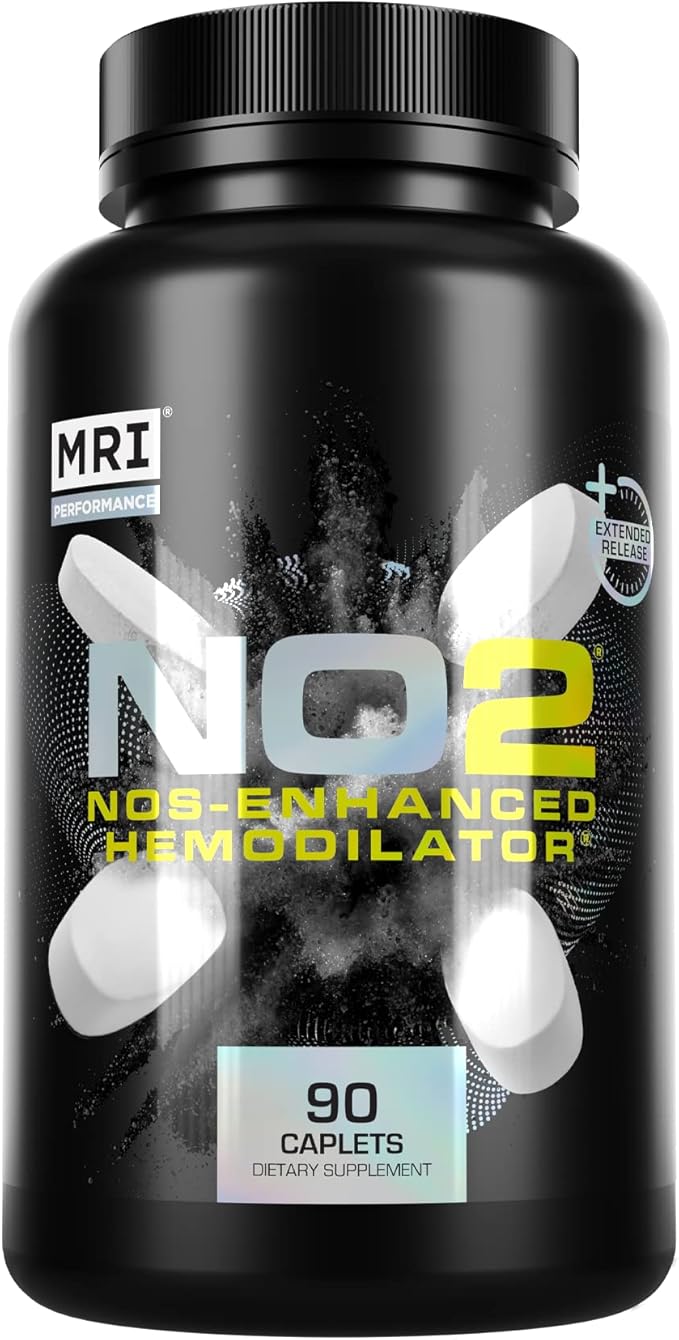 MRI Performance NO2 Nitric Oxide Original Formula All Day Perpetual Pump, Stim-Free Pre-Workout, N.O. Booster with L-Arginine Alpha Ketoglutarate AAKG, Power, Strength, Lean Muscle Mass & Vascularity