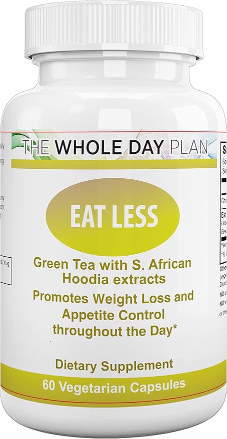 The WHOLE DAY Plan EAT Less - Weight Loss Pills for Women and Men That Works Fast - Appetite Suppressant Fat Burning Supplements, 60 Capsules, Made in USA