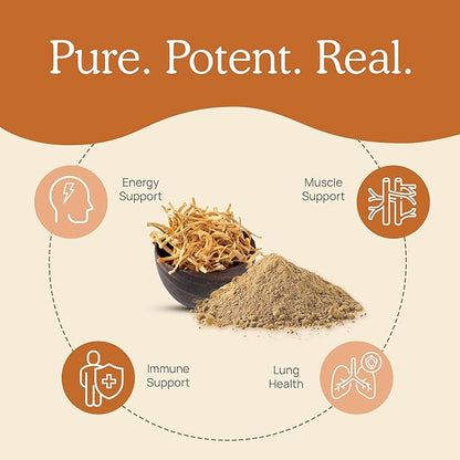 Real Mushrooms Cordyceps Capsules - Performance Mushroom Extract Supplement with Organic Cordyceps Militaris for Energy & Immune Support - Vegan Cordyceps Mushroom Supplement, Non-GMO, 300 Caps