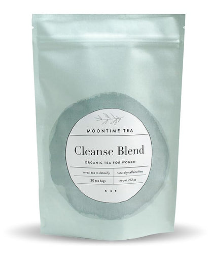 Organic Cleanse and Detox Tea for Women, 30 Tea bags with Mint, Dandelion Root and Burdock Root