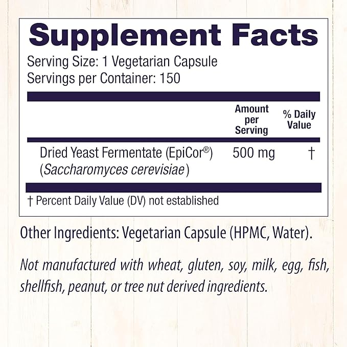 Healthy Origins EpiCor (Immune Protection), 500 mg - Plant-Based Immune Support Capsules - Gluten-Free & Non-GMO Supplement - 150 Veggie Caps