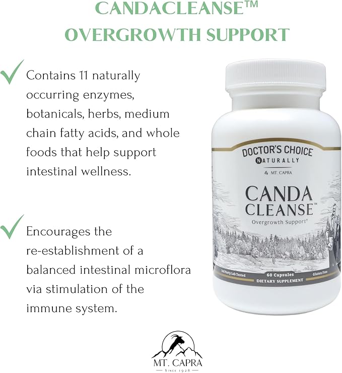 Mt. Capra Canda Cleanse | Support Intestinal Wellness | With Enzymes, Caprylic Acid, Pau D'Arco, Olive Leaf Extract, Garlic, Oregano, and Much More