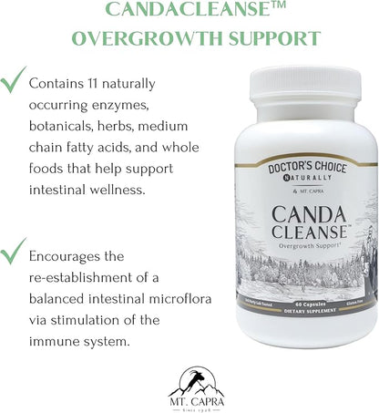 Mt. Capra Canda Cleanse | Support Intestinal Wellness | With Enzymes, Caprylic Acid, Pau D'Arco, Olive Leaf Extract, Garlic, Oregano, and Much More