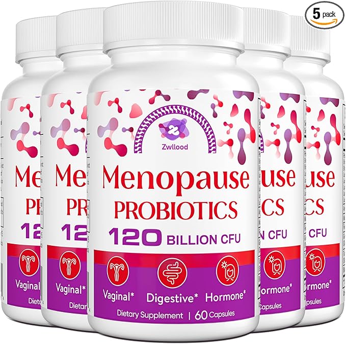 Menopause Supplements for Women, 120 Billion CFU Probiotics for Women, All-Natural Probiotic Supplements for Menopause Hot Flashes, Night Sweats, Mood Swings, Gut and Hormone - 300 Capsules