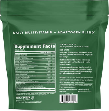 MultiOne Men & Women’s Daily Multivitamin - Essential Nutrients and Minerals for Optimal Health (60 Capsules)