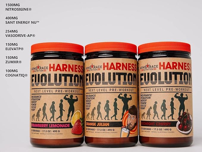 Arms Race Nutrition Harness Evolution Next Level Pre-Workout, 20 Servings (Jalapeno Margarita)