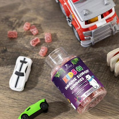 Kids Immune Support Gummy - Vitamin C, Zinc & Echinacea, Daily Children's Immune Support Gummies for Kids Ages 4 and Up, Nature's Vitamins for Kids, Vegan & Non-GMO, Natural Berry Flavor - 120 Gummies