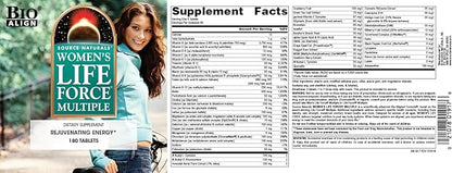 Source Naturals Women's Life Force Multiple, Daily Multivitamin & Immune Health, Rejuvenating Energy* Supplement - 180 Tablets