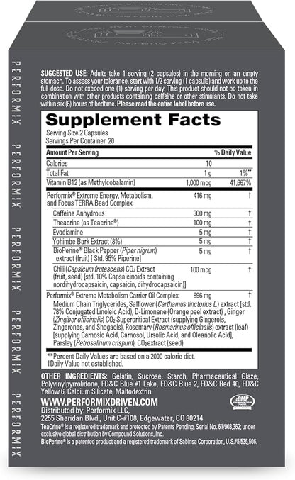PERFORMIX - SST V2X - Pre Workout - 300 mg Caffeine - Energy Supplements - No Crash - Nootropic - Timed-Release for All Day Focus, Mood & Energy Boost - Men & Women - 80 Capsules