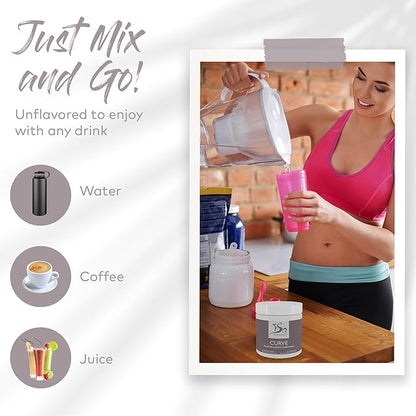 Curve Bum Building Creatine - Micronized 200 Mesh for Smooth Muscle Builder for Women, Creatine Women Enhancer, Energy Supplement for Booty Gains. 30 Unflavored Perfect Peach Servings