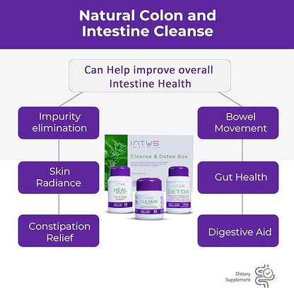 Intus Cleanse & Balance Box – 7 to 15 Day Ayurvedic Program for Digestive Health and Skin Vitality – Supports Gut Health and Overall Well-Being