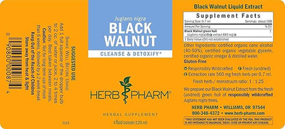 Herb Pharm Black Walnut Liquid Extract for Cleansing and Detoxifying - 4 Ounce