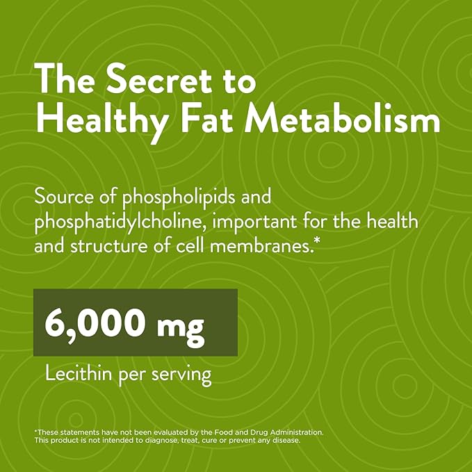 Swisse Soy Lecithin 1200mg Softgels Capsules | Maintains Liver Health and Function * | Supports Fat Metabolism * | Choline Lecithin Supplement 1200 mg | 180 Softgels