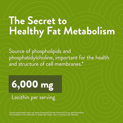 Swisse Soy Lecithin 1200mg Softgels Capsules | Maintains Liver Health and Function * | Supports Fat Metabolism * | Choline Lecithin Supplement 1200 mg | 180 Softgels