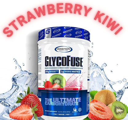 Gaspari Nutrition Glycofuse: Performance and Recovery Carbohydrate, 25g Cluster Dextrin and 1g Electrolyte and Hydration Matrix (Strawberry Kiwi, 30 Servings)