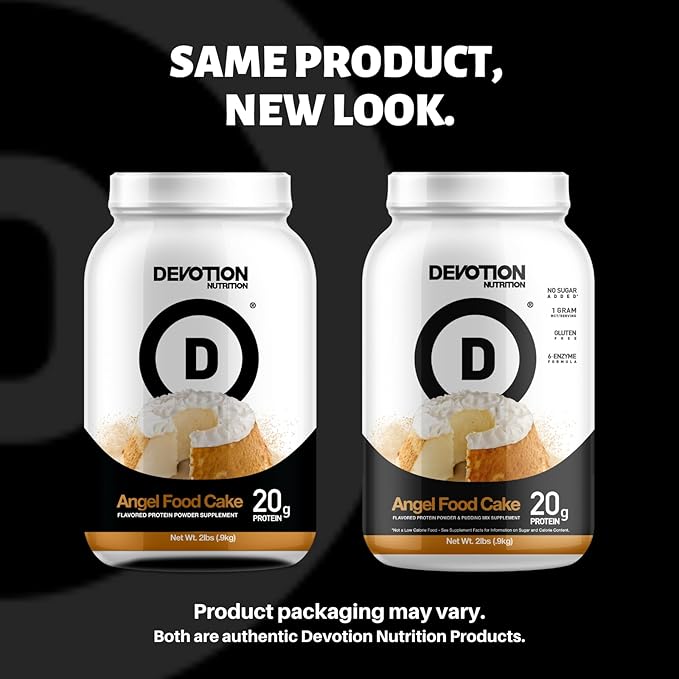 Devotion Nutrition Protein Powder Blend | Gluten Free, Keto Friendly, No Added Sugars | 1g MCT | 20g Whey & Micellar Protein | 2lb Tub (Sinful Cinnamon)