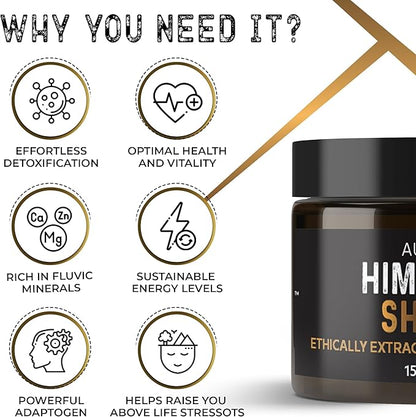 NutroTonic® Authentic Himalayan SHILAJIT® | 60 Days Sun Dried Organic Most Potent Premium Resin | Lab Tested for Safety | Natural Source of Fulvic Acid +86% & Humic Acid +10%