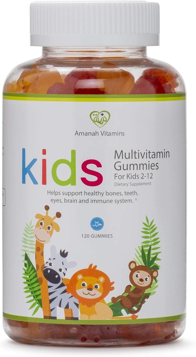 Amanah Children’s Multivitamin Gummy - 120 Count - Halal Vitamins - 2 Month Supply